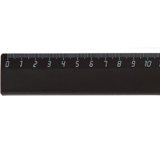 Линейка Комус 30 см, 2 шт., черная 744217