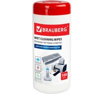 Чистящие салфетки BRAUBERG Power Clean, 100 шт., 510123