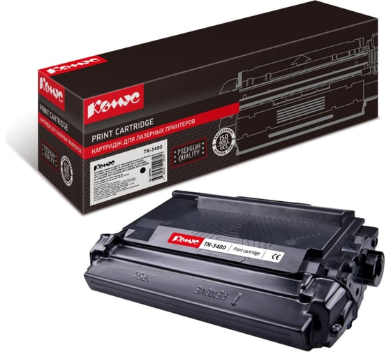 Тонер-картридж Комус tn3480 черный, повышенной емкости, для brother hll6300/dcpl5500 1025402
