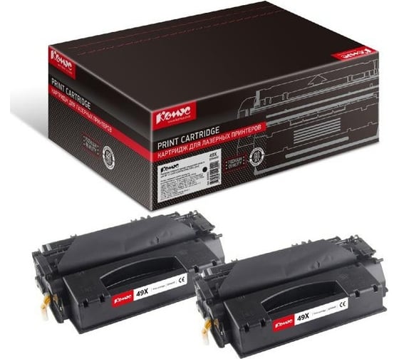 Лазерный картридж Комус 49x q5949xd черный, повышенной емкости, для hp 1320 (2 шт./уп.) 855961