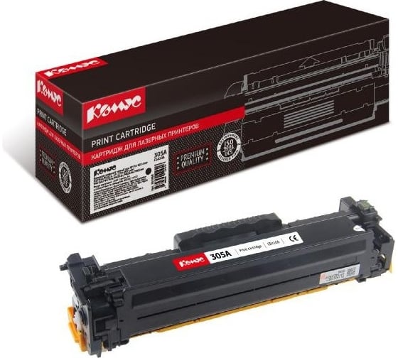 Лазерный картридж Комус 305a ce410a черный, для hp lj300 colorm375nw 855868 1