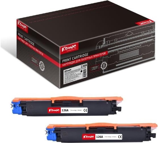 Лазерный картридж Комус 126a ce310ad черный, для hp lj cp1025 (2 шт./уп.) 856073 1