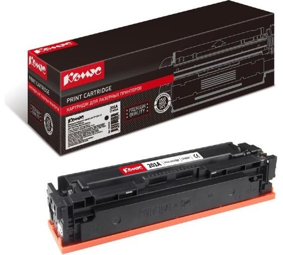Лазерный картридж Комус cf400a черный, для hp color lj pro m252dw/m277 855923
