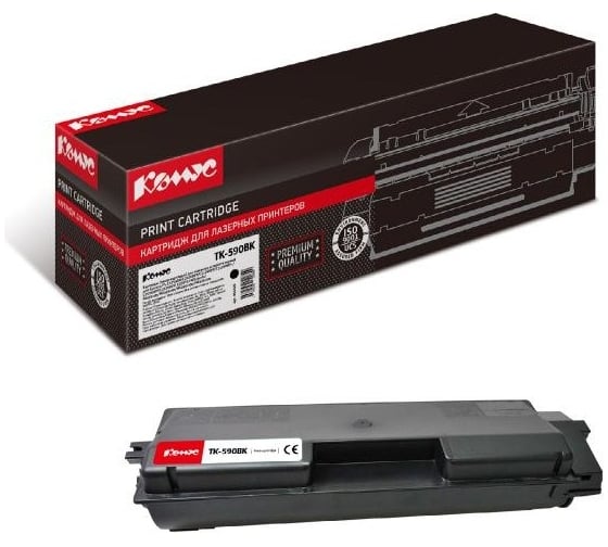 Лазерный картридж Комус tk590k черный, для kyocera fsc2026mfp/c2626m 856029 1