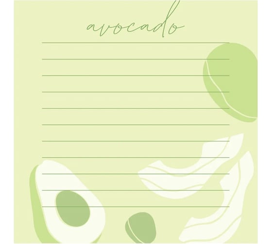 Блок для записей MESHU 8.5х8.5 см, 100 л, Avocado, на склейке MS_46560