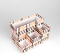 Настольный стильный органайзер для хранения канцелярских принадлежностей Cartonnage с 4 отдельными элементами, на подставке OK.35.14.15.P