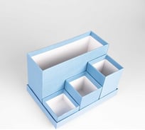 Настольный стильный органайзер для хранения канцелярских принадлежностей Cartonnage с 4 отдельными элементами, на подставке OK.35.6.P