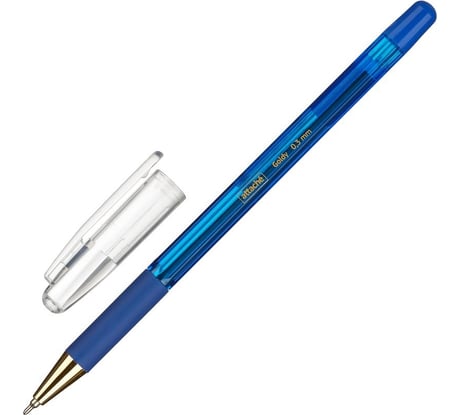 Шариковая ручка Attache Goldy 0,3 мм, синий, масляная, неавтоматическая, с резиновой манжеткой 977959