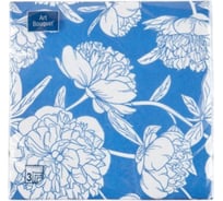 Бумажные салфетки EUROHOUSE 33x33 см, 3-слойные, Венеция, синий, 20 шт 37357