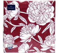 Бумажные салфетки EUROHOUSE 33x33 см, 3-слойные, Венеция, бордовый, 20 шт. 37358