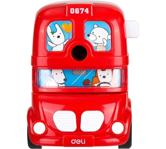 Точилка для карандашей механическая DELI BUS E0674 1 отверстие пластик ассорти коробка 492038