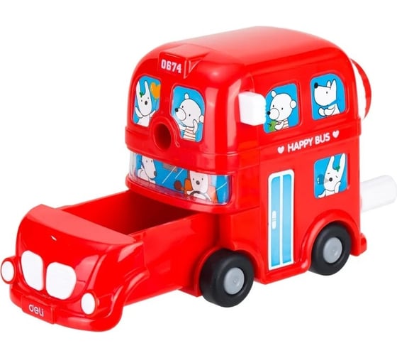 Точилка для карандашей механическая DELI BUS E0674 1 отверстие пластик ассорти коробка 492038