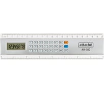 Калькулятор настольный с линейкой Attache ar-300, 8 разрядов, питание от батарейки, серый 1779766