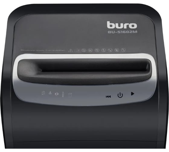 Шредер BURO Office BU-S1602M уровень секретности P-5, фрагменты, 16 листов, 30 л, пластиковые карты/CD 1061639
