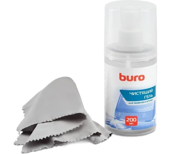 Чистящий набор BURO салфетки + гель BU-Gscreen для экранов и оптики 200 мл 817421 1
