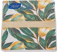 Салфетка бумажная GrandPero deluxe 33x33 см малахит 3 слоя 20 листов х 12 2258