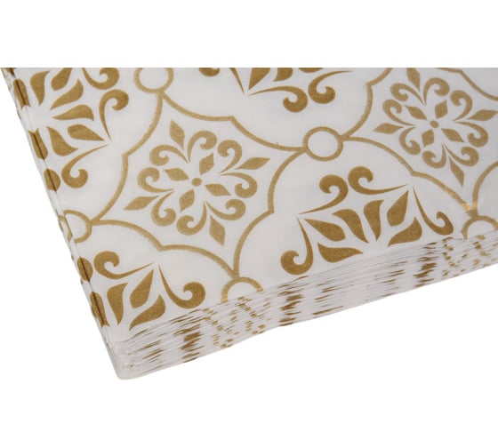 Салфетка бумажная GrandPero deluxe 33x33 см дамасск 3 слоя 20 листов х 12 2289