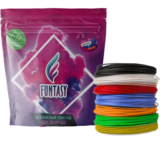 Комплект для 3д ручек Funtasy petg пластик, 7 цветов по 5 метров PETG-SET-7-5-1 1