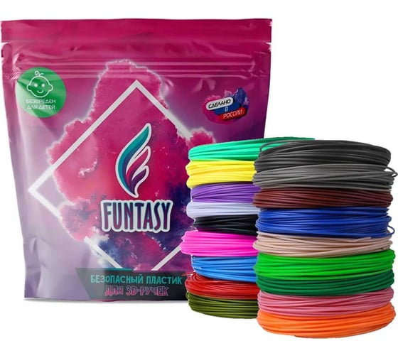 Набор для 3д ручек Funtasy petg-пластик, 18 цветов по 5 метров PETG-SET-18-5 1