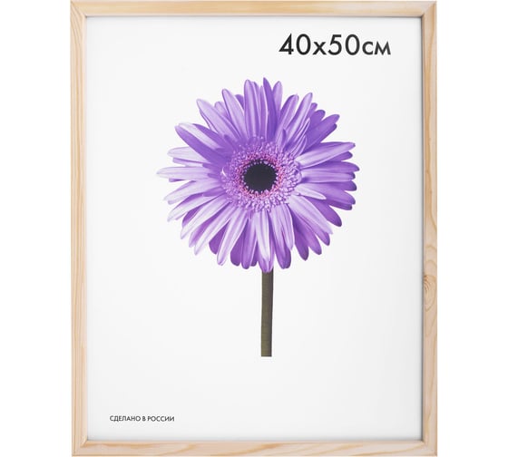 Рамка ОФИСМАГ премиум 40x50 см, дерево, багет 18 мм, Sasha, светло-коричневая 0011-16-0000 390733