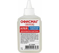 Канцелярский силикатный клей ОФИСМАГ для бумаги, картона, 110 г 224600