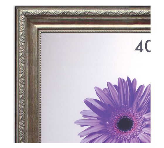 Рамка ОФИСМАГ премиум 40x50 см, пластик, багет 33 мм, Dorothy, серебро 0023-16-3330 390734