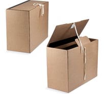 Короб архивный ОФИСМАГ 380x280x170 мм, 2 завязки, гофрокартон, до 1600 листов 126520