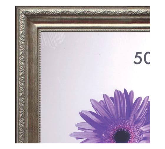 Рамка ОФИСМАГ премиум 50x70 см, пластик, багет 33 мм, Dorothy, серебро 0023-50-3330 390735