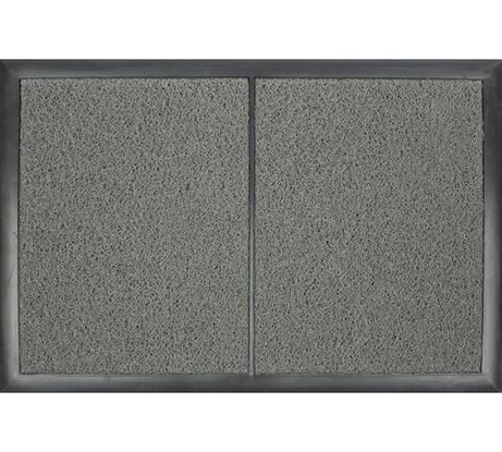 Коврик дезинфекционный ОФИСМАГ двойной Дезковрик Хассп-контроль 65x95 см, толщина 1,8 см, серый 608460
