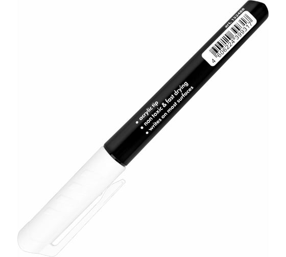 Перманентный маркер BRAUBERG White Extra, белый, круглый наконечник 3 мм 152488