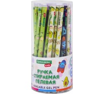 Стираемая гелевая ручка BRAUBERG Kids Mix, синяя, корпус ассорти, игольчатый наконечник 0.5 мм, линия 0.35 мм 144101