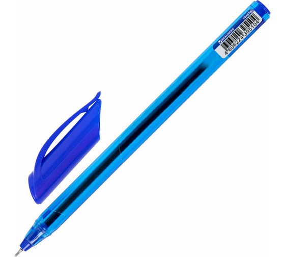 Гелевая ручка BRAUBERG Extra Glide Gel, синяя, трехгранная, игольчатый наконечник 0.7 мм, линия 0.5 мм 144076