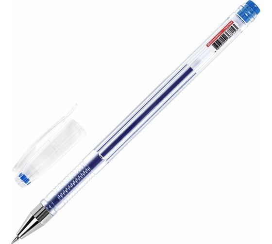 Гелевая ручка BRAUBERG Extra, синяя, корпус прозрачный, узел 0.5 мм, линия 0.35 мм 143902