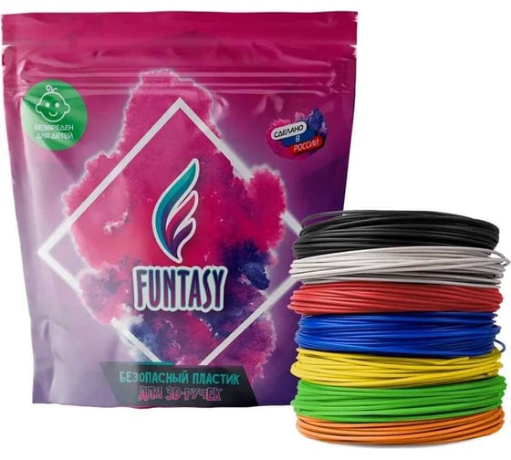 Набор petg-пластика для 3д ручек Funtasy 6 цветов по 5 метров SET-PETG-56 1