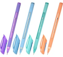 Масляная шариковая ручка Extra Glide Soft Pastel BRAUBERG, синяя, узел 0.7 мм, линия письма 0.35 мм 12 шт 144073
