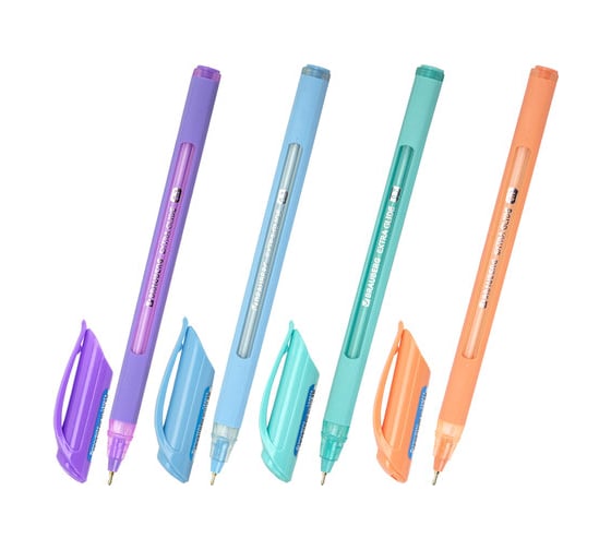 Масляная шариковая ручка BRAUBERG Extra Glide Soft Pastel, синяя, узел 0.7 мм, линия письма 0.35 мм 144073
