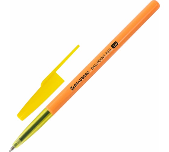 Шариковая ручка BRAUBERG Color, синяя, корпус ассорти, узел 1 мм, линия письма 0.5 мм 141507