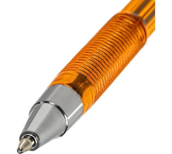 Шариковая ручка STAFF Aa-927 Orange, синяя, тонированный оранжевый корпус, узел 0.7 мм, линия письма 0.35 мм 144075