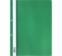 Пластиковый скоросшиватель с перфорацией STAFF А4, 100/120 мкм, зеленый 271717