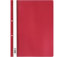 Пластиковый скоросшиватель с перфорацией STAFF А4, 100/120 мкм, красный 271718