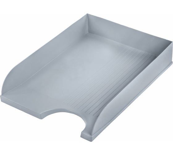Лоток горизонтальный для бумаг BRAUBERG Standard, 350x253x65 мм, серый 238347 1