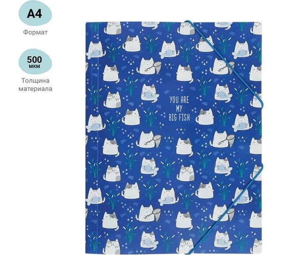 Папка на резинке MESHU Say Meow А4, 500 мкм MS39558 MS_39558