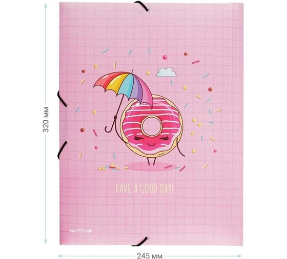 Папка на резинке MESHU Donuts life А4, 500 мкм MS39560 MS_39560