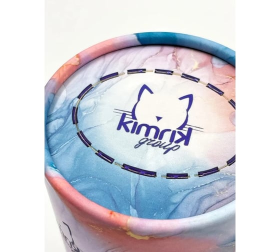 Салфетки бумажные KIMRIK в тубе МРАМОР, розово-голубой, 2 слоя, 50 шт в упаковке KG726262