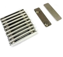 Магнитные крепления для бейджей Проф-Магнит 44x13 мм, металл, 10 шт МР 301 44x13 металл_10