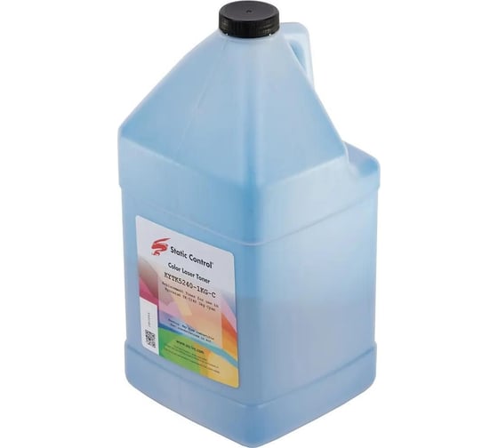 Тонер STATIC CONTROL KYTK5240-1KG-C голубой, флакон 1000 гр., для принтера Kyocera Ecosys-P5026/M5526 1136997 1