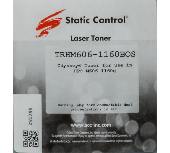 Тонер STATIC CONTROL TRHM606-1160BOS черный, флакон 1160 гр., для принтера HP LJ M605/606/630MFP 1074911