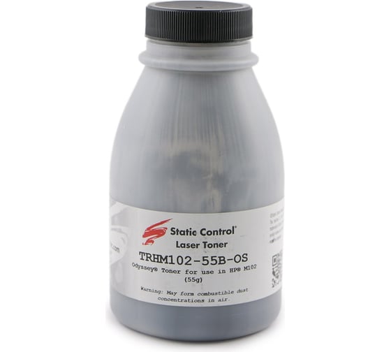 Тонер STATIC CONTROL TRHM102-55B-OS черный, флакон 55 гр., для принтера HP LJ M104/M132 1074344