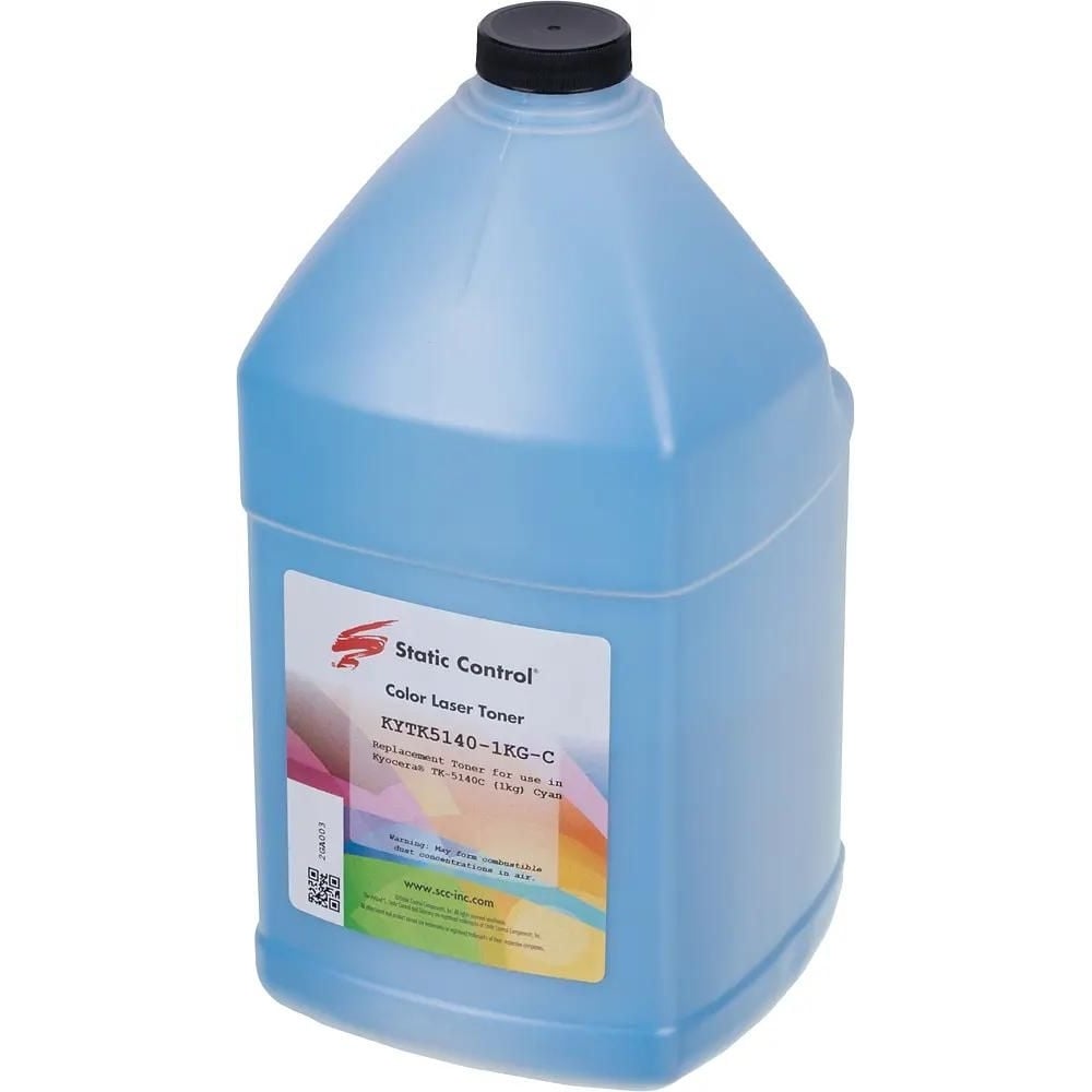 Тонер STATIC CONTROL KYTK5140-1KG-C голубой, флакон 1000 гр., для ...