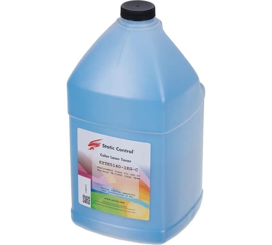 Тонер STATIC CONTROL KYTK5140-1KG-C голубой, флакон 1000 гр., для принтера Kyocera EcoSys-M6030/M6530/P 1136988 1